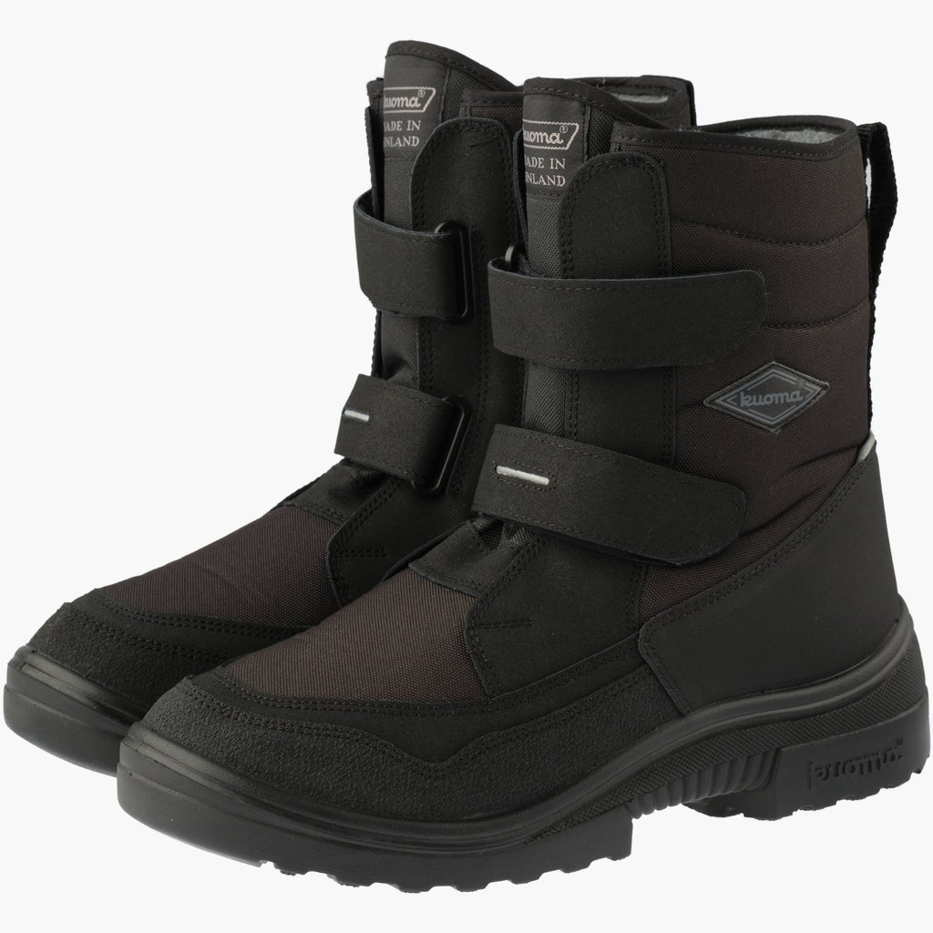 Kuoma Vinterskor med kardborreknäppning Crosser, Black/Black