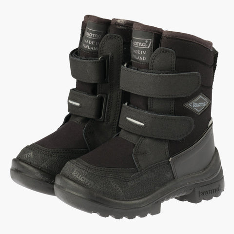 Kuoma Vinterskor för barn med remstängning Crosser, Black/Black