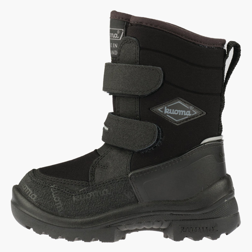 Kuoma Vinterskor för barn med remstängning Crosser, Black/Black