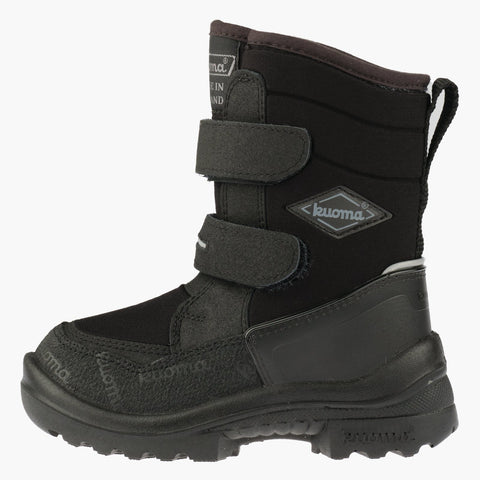 Kuoma Vinterskor för barn med remstängning Crosser, Black/Black