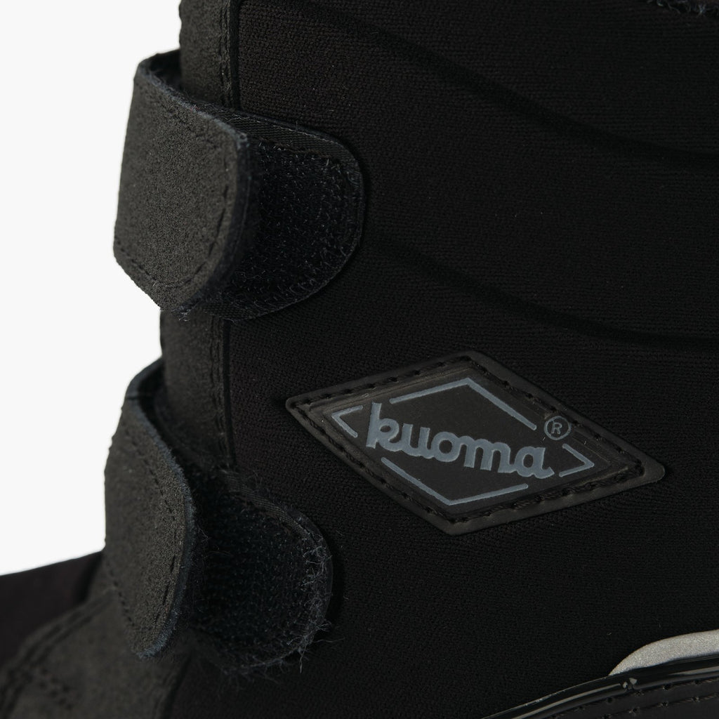 Kuoma Vinterskor för barn med remstängning Crosser, Black/Black