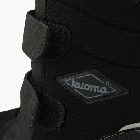 Kuoma Vinterskor för barn med remstängning Crosser, Black/Black